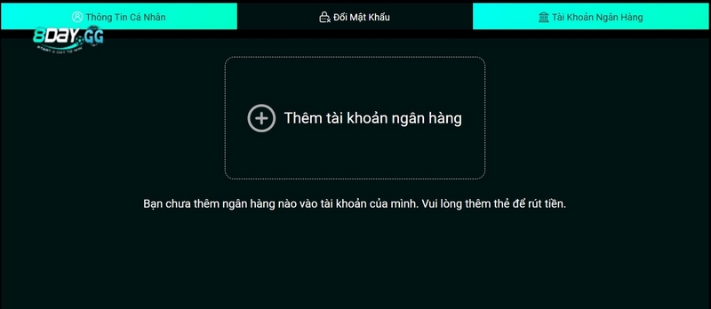 Liên kết tài khoản ngân hàng để rút tiền